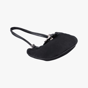 Pre-owned Fendi croissants Black cloth 26724 shoulderbag | stylenewstar