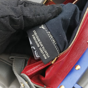 Pre-owned Fendi PEEKABOO Blue×Gray Leather 8BN244 shoulderbag | stylenewstar