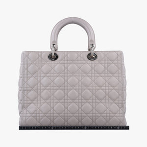 Vintage Christian Dior Lady Dior Grey lambskin  handbag | stylenewstar