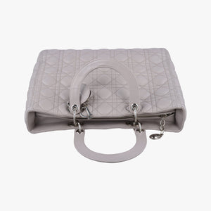 Vintage Christian Dior Lady Dior Grey lambskin  handbag | stylenewstar