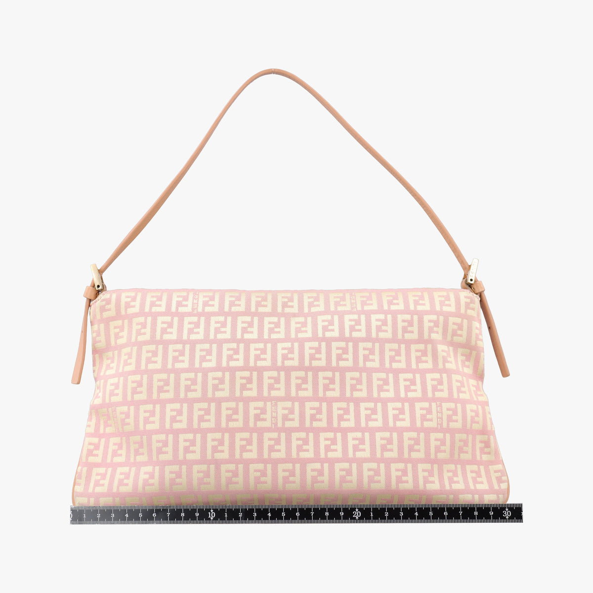 Secondhand Fendi Zucchino Baguette Pink Canvas×Leather 8BR002 shoulderbag | stylenewstar