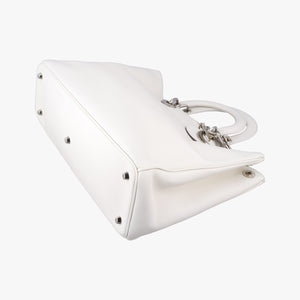 Secondhand Christian Dior Diorissimo White Leather  shoulderbag | stylenewstar