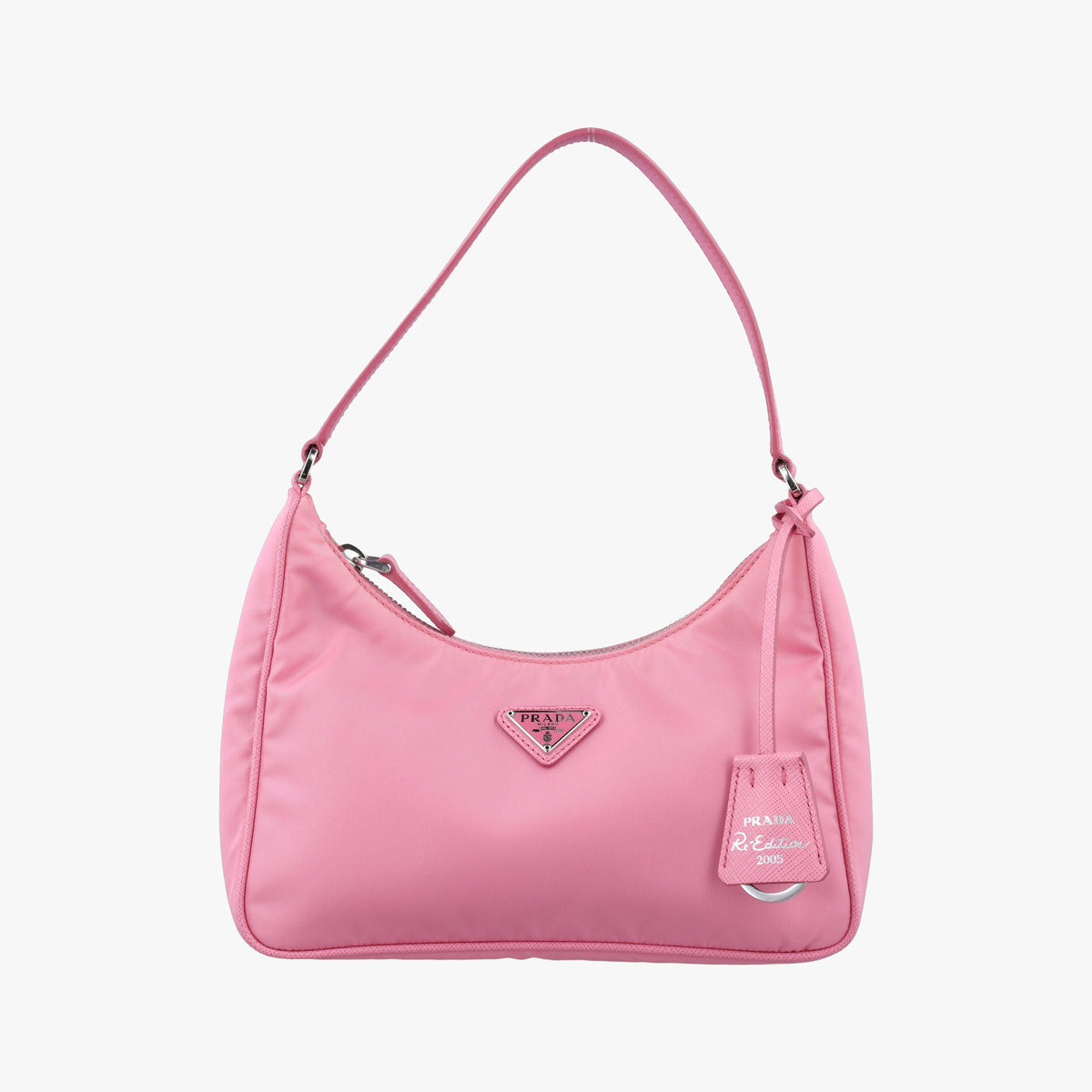 Secondhand Prada Re-Edition 2005 Hobo Pink Nylon×leather 1NE515 handbag | stylenewstar
