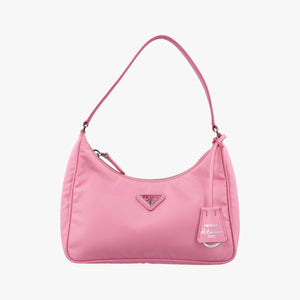 Secondhand Prada Re-Edition 2005 Hobo Pink Nylon×leather 1NE515 handbag | stylenewstar