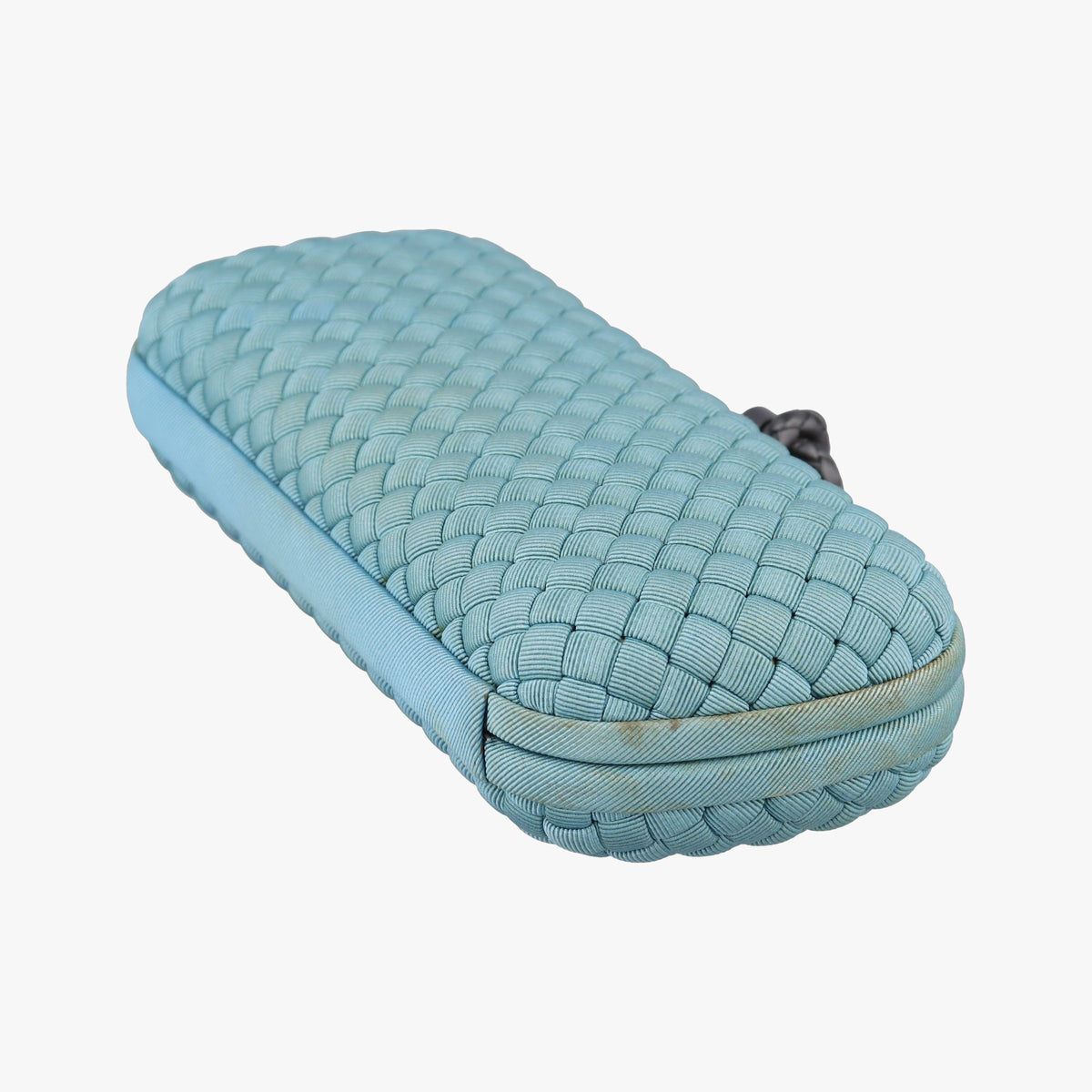 Pre-owned Bottega Veneta Intrecciato Blue Fabric  clutchbag | stylenewstar