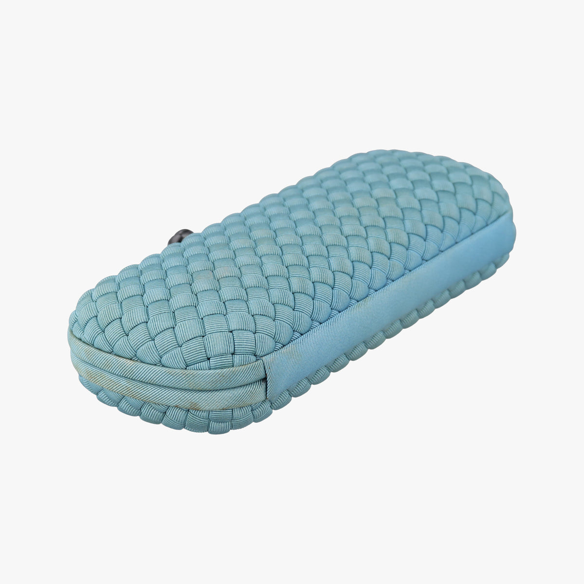 Pre-owned Bottega Veneta Intrecciato Blue Fabric  clutchbag | stylenewstar