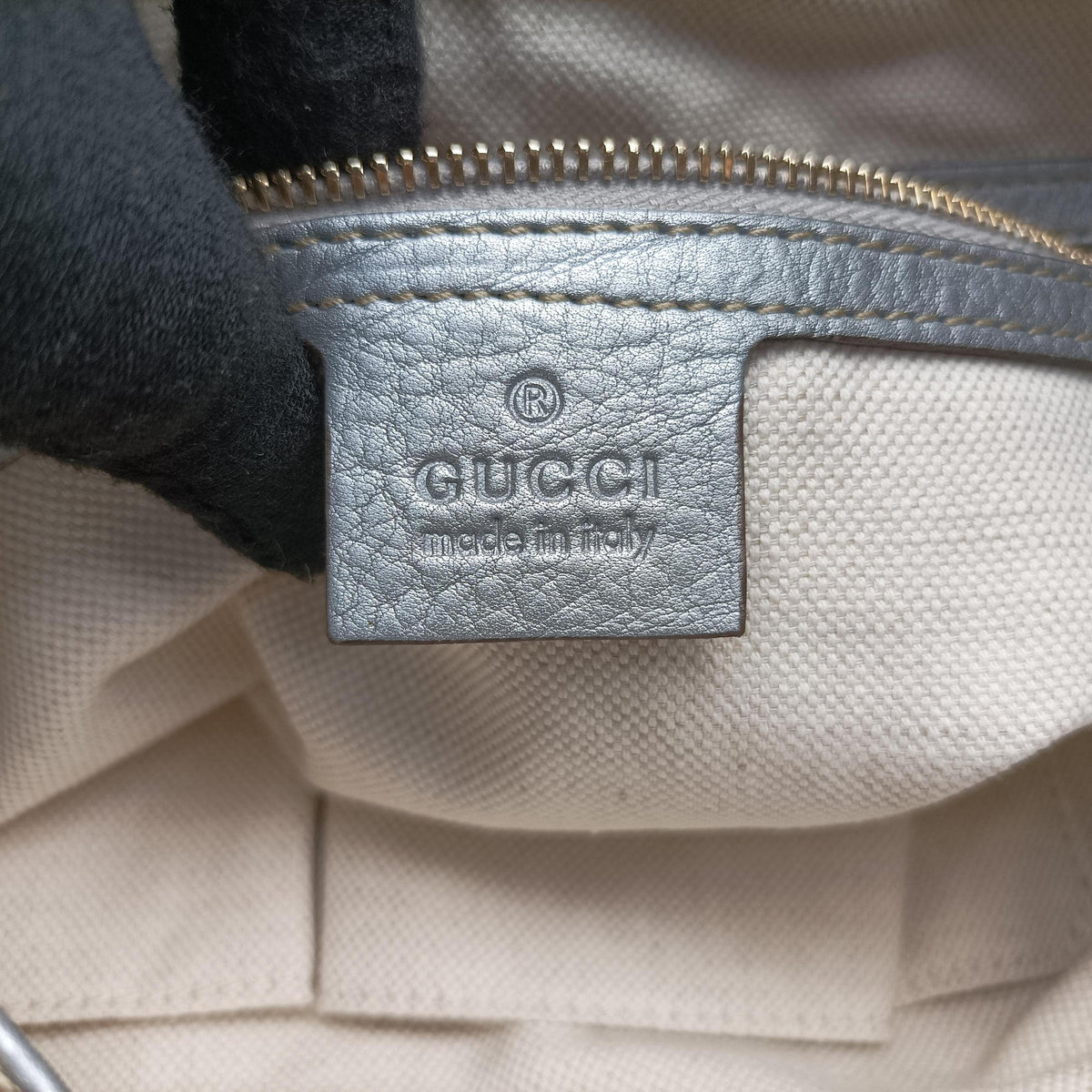Pre-owned Gucci New Jackie Brown x Silver canvas x leather 246907 shoulderbag | stylenewstar