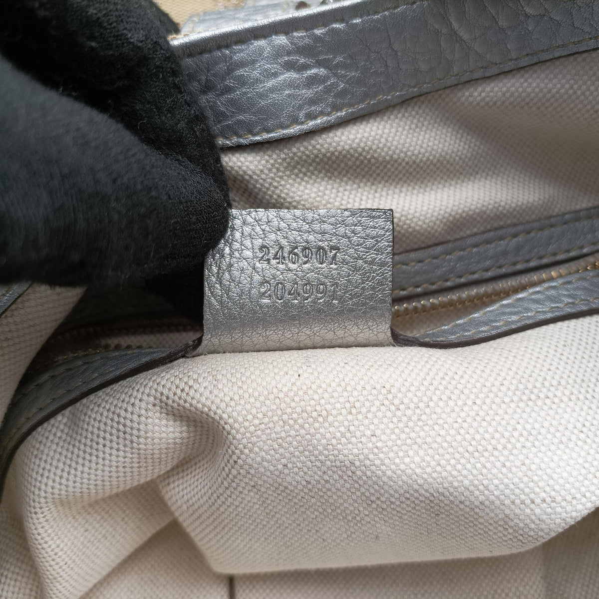 Pre-owned Gucci New Jackie Brown x Silver canvas x leather 246907 shoulderbag | stylenewstar