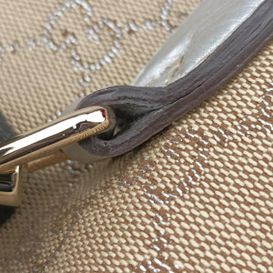 Pre-owned Gucci New Jackie Brown x Silver canvas x leather 246907 shoulderbag | stylenewstar