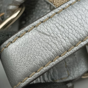 Pre-owned Gucci New Jackie Brown x Silver canvas x leather 246907 shoulderbag | stylenewstar