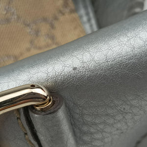 Pre-owned Gucci New Jackie Brown x Silver canvas x leather 246907 shoulderbag | stylenewstar