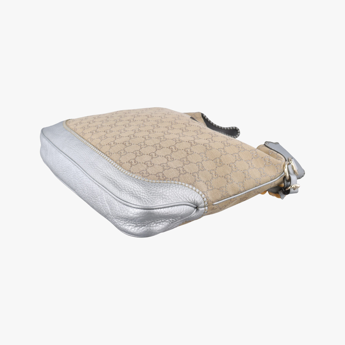 Pre-owned Gucci New Jackie Brown x Silver canvas x leather 246907 shoulderbag | stylenewstar