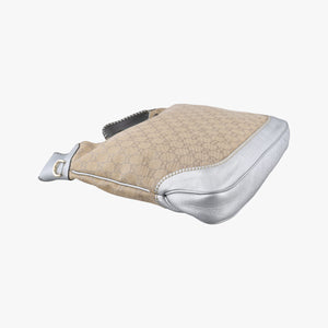 Pre-owned Gucci New Jackie Brown x Silver canvas x leather 246907 shoulderbag | stylenewstar