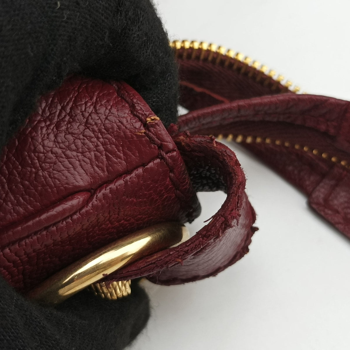 Pre-owned Balenciaga The First Burgundy lambskin  shoulderbag | stylenewstar
