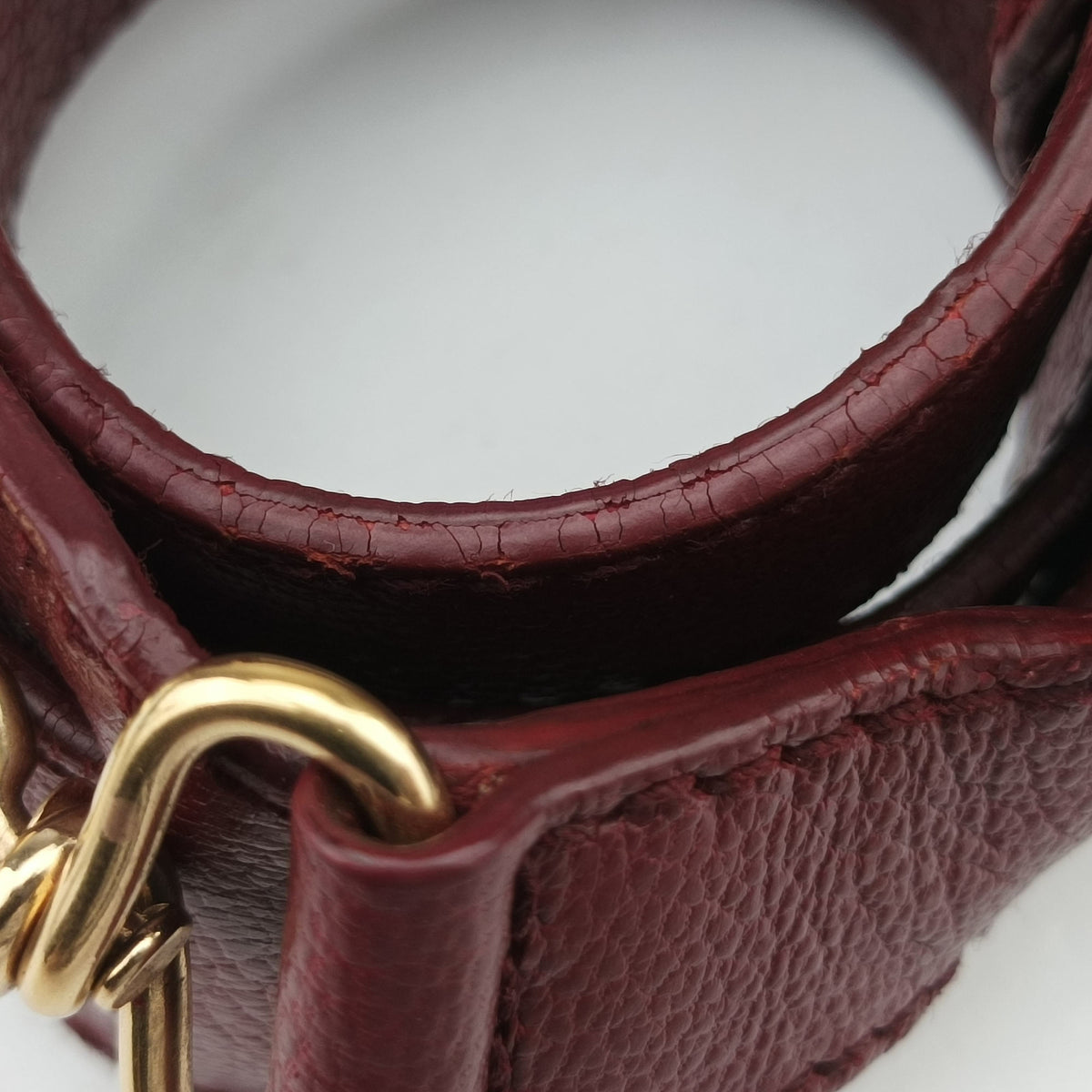 Pre-owned Balenciaga The First Burgundy lambskin  shoulderbag | stylenewstar
