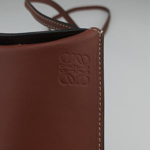 Pre-owned Loewe GATE POCKET Brown Leather  shoulderbag | stylenewstar