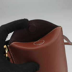 Pre-owned Loewe GATE POCKET Brown Leather  shoulderbag | stylenewstar