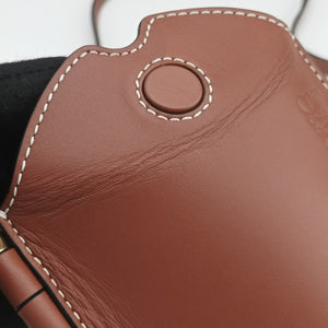 Pre-owned Loewe GATE POCKET Brown Leather  shoulderbag | stylenewstar