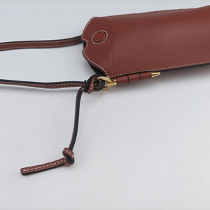 Pre-owned Loewe GATE POCKET Brown Leather  shoulderbag | stylenewstar