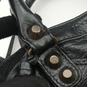Pre-owned Balenciaga Classic City Mini Black lambskin  shoulderbag | stylenewstar