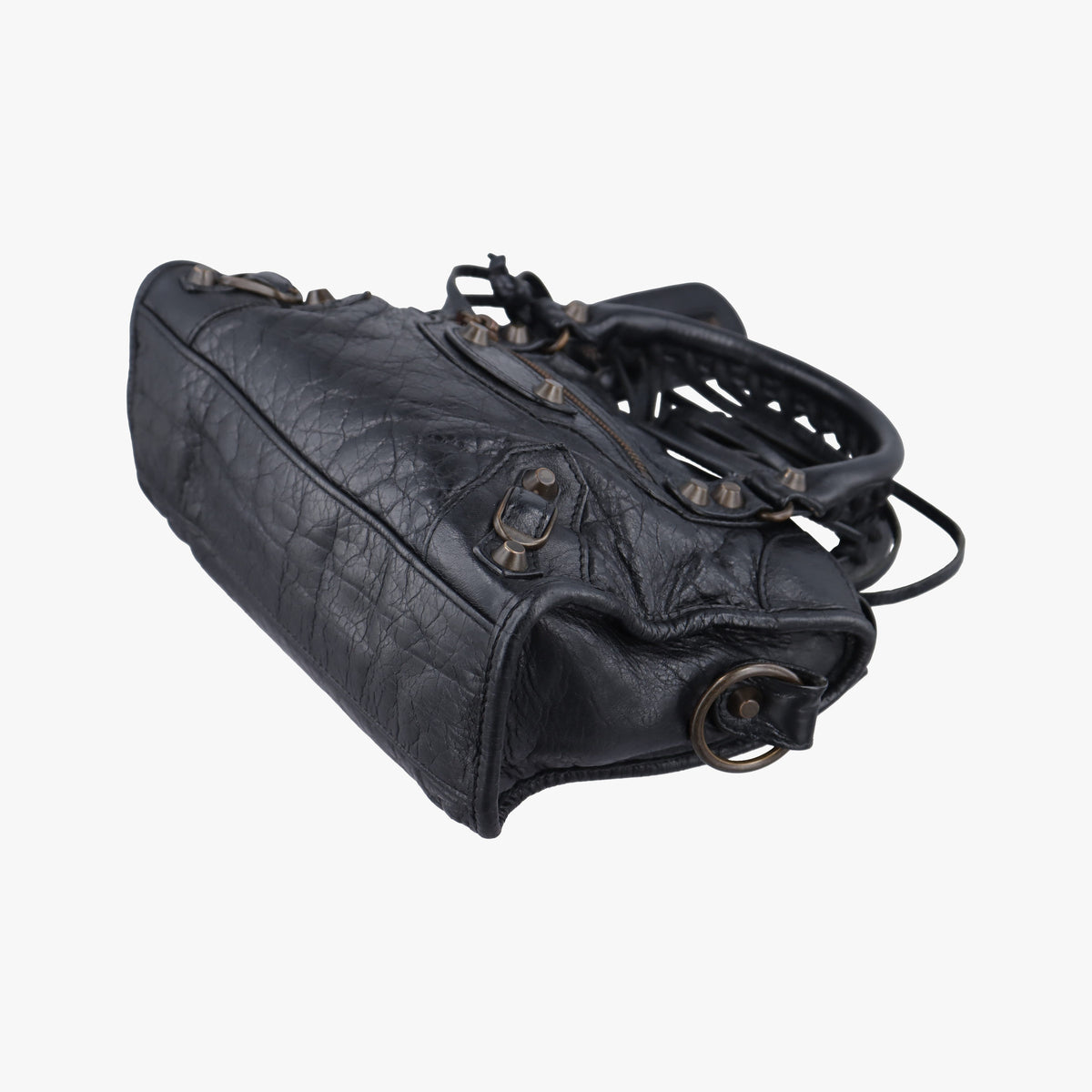 Pre-owned Balenciaga Classic City Mini Black lambskin  shoulderbag | stylenewstar