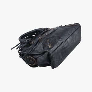 Pre-owned Balenciaga Classic City Mini Black lambskin  shoulderbag | stylenewstar