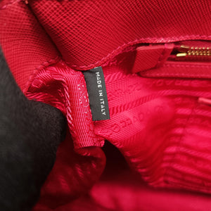 Pre-owned Prada Galleria Red SAFFIANO Leather BN2274 handbag | stylenewstar