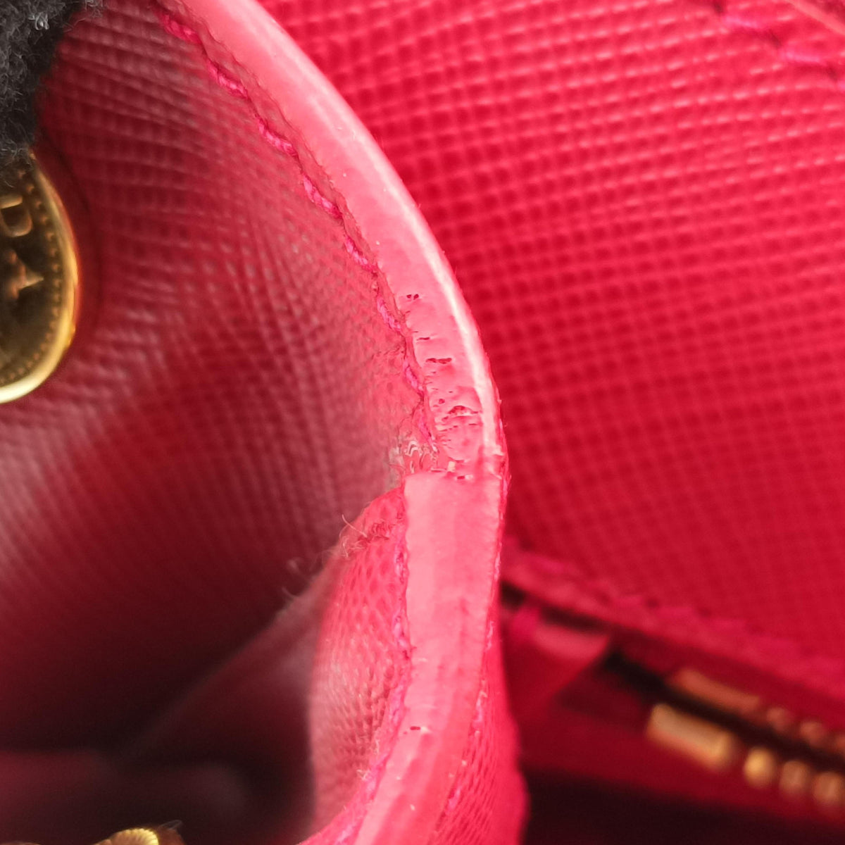 Pre-owned Prada Galleria Red SAFFIANO Leather BN2274 handbag | stylenewstar