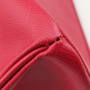 Pre-owned Prada Galleria Red SAFFIANO Leather BN2274 handbag | stylenewstar