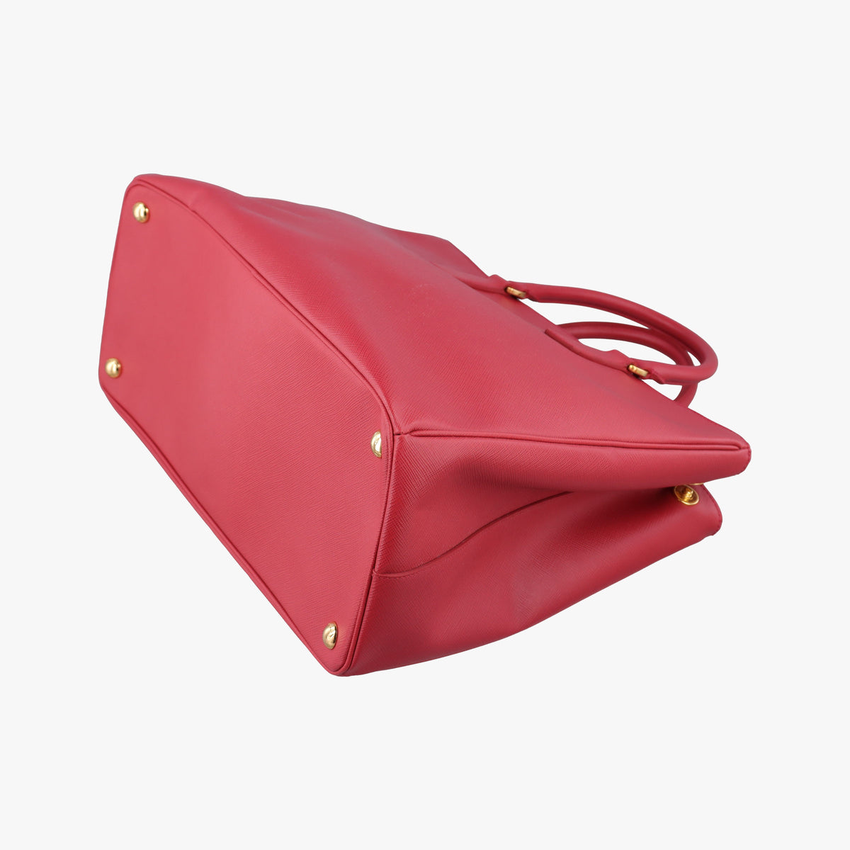 Pre-owned Prada Galleria Red SAFFIANO Leather BN2274 handbag | stylenewstar