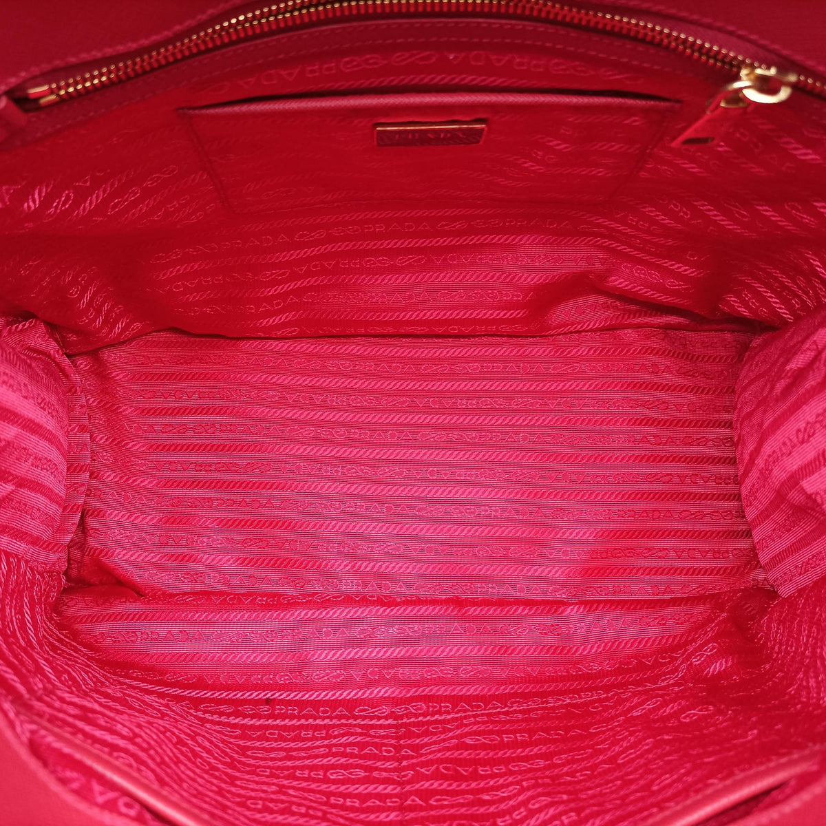 Pre-owned Prada Galleria Red SAFFIANO Leather BN2274 handbag | stylenewstar