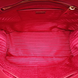 Pre-owned Prada Galleria Red SAFFIANO Leather BN2274 handbag | stylenewstar