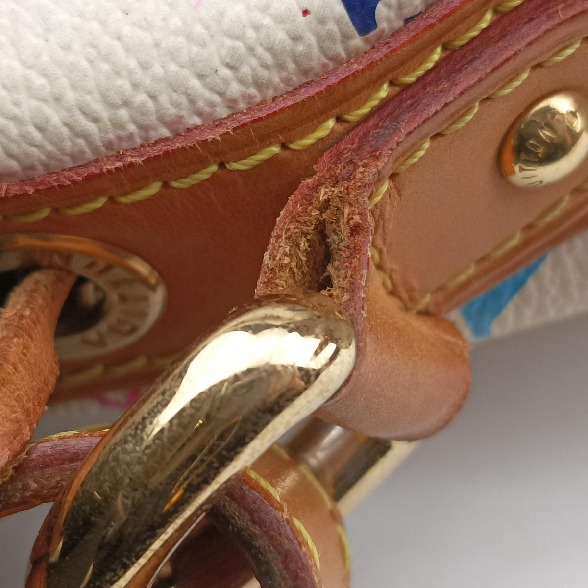 Pre-owned Louis Vuitton Petit NOe white Monogram Multicolor M42229 shoulderbag | stylenewstar