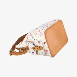 Pre-owned Louis Vuitton Petit NOe white Monogram Multicolor M42229 shoulderbag | stylenewstar