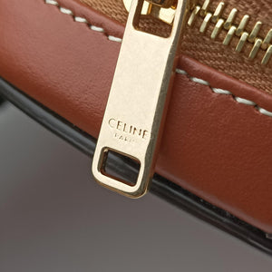 Pre-owned Celine Oval Purse Cuir Triomphe Brown Leather  shoulderbag | stylenewstar