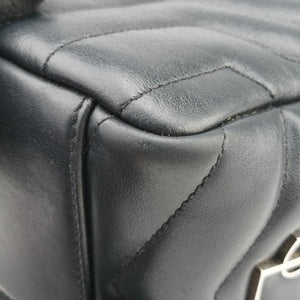 Pre-owned Yves Saint Laurent LOULOU Black Leather 454317 shoulderbag | stylenewstar