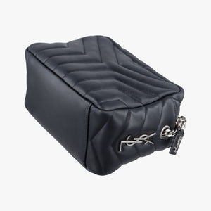 Pre-owned Yves Saint Laurent LOULOU Black Leather 454317 shoulderbag | stylenewstar