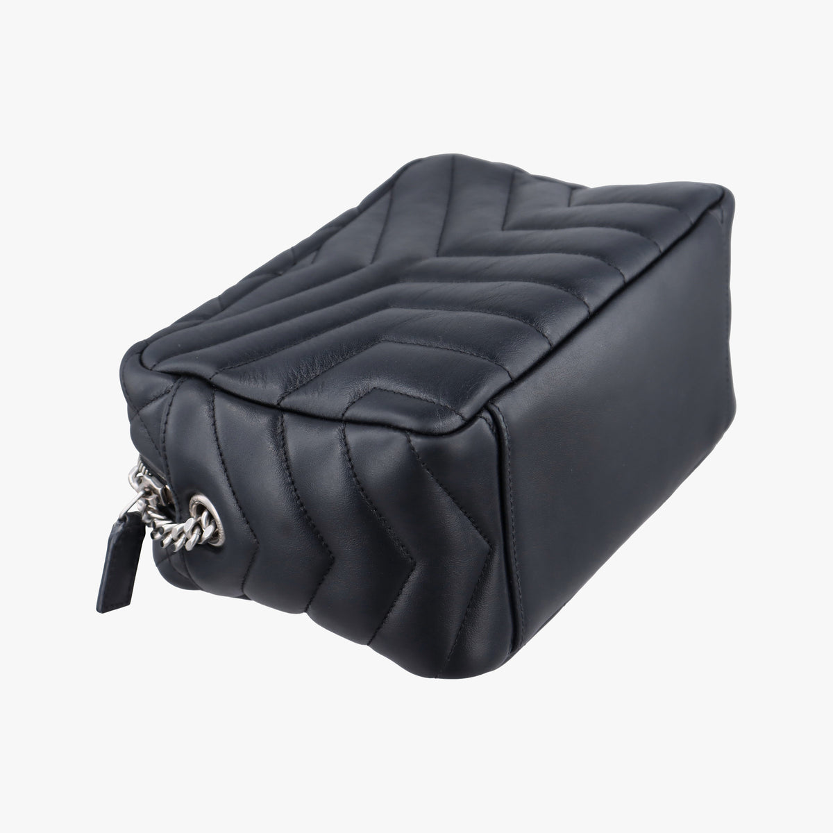 Pre-owned Yves Saint Laurent LOULOU Black Leather 454317 shoulderbag | stylenewstar