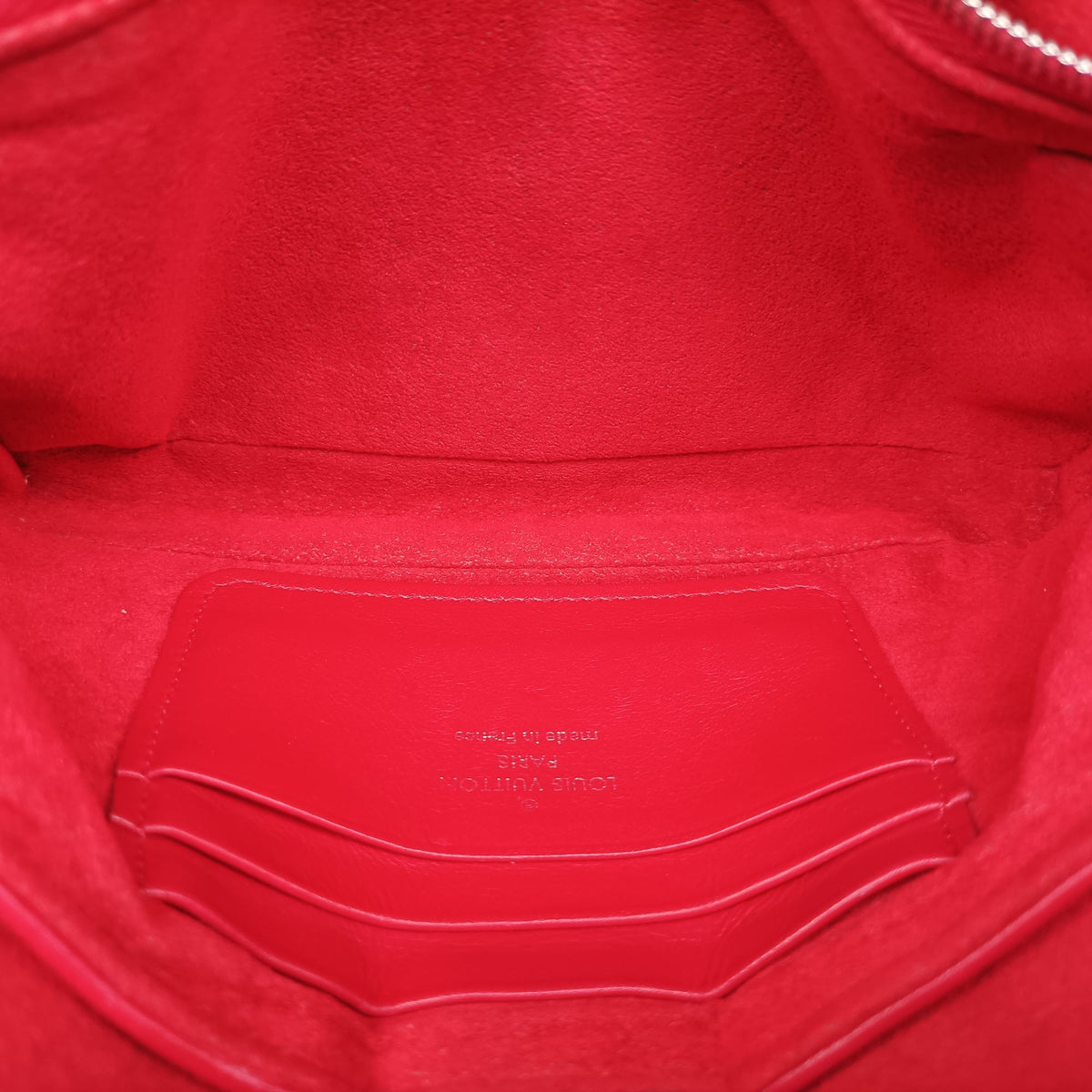 Pre-owned Louis Vuitton New Wave Chain Pochette ECARLATE Leather M63956 shoulderbag | stylenewstar
