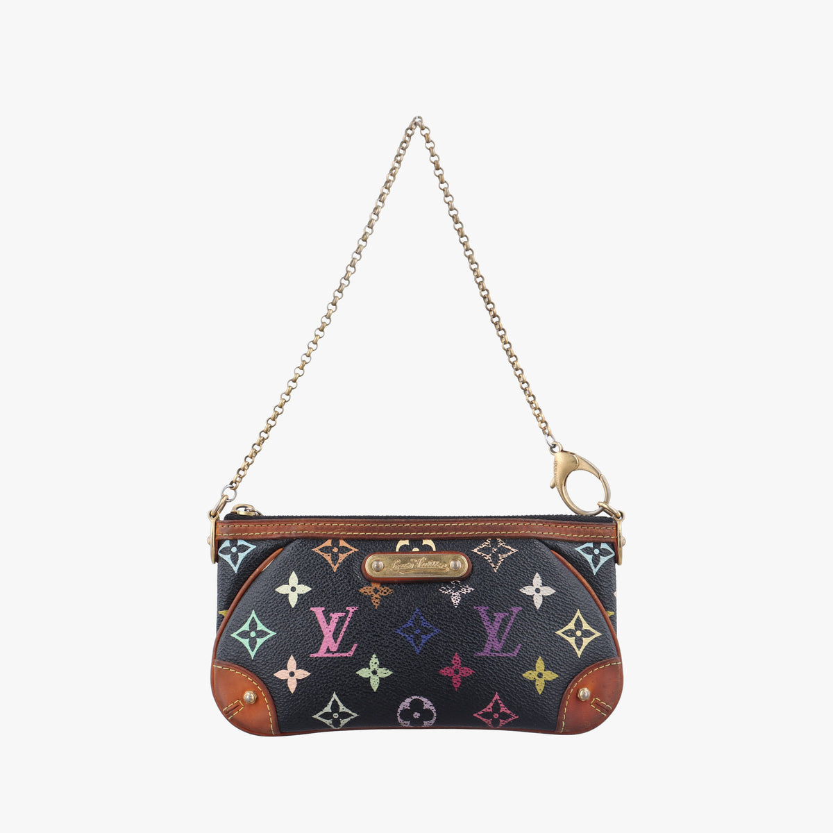 Vintage Louis Vuitton Pochette Mira MM Noir Monogram Multicolor M60097 handbag | stylenewstar