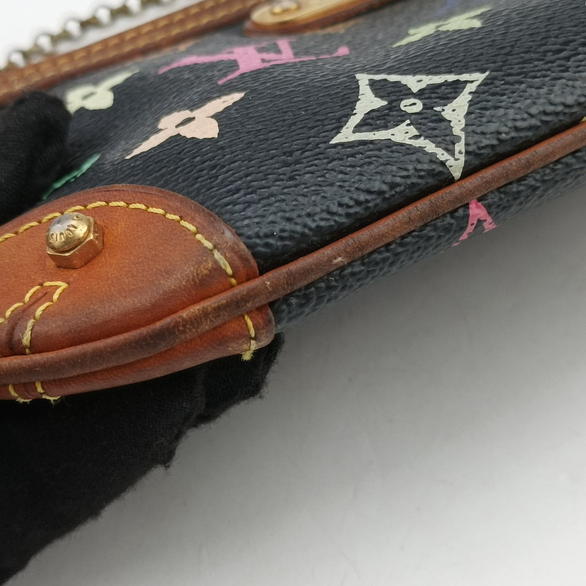 Vintage Louis Vuitton Pochette Mira MM Noir Monogram Multicolor M60097 handbag | stylenewstar