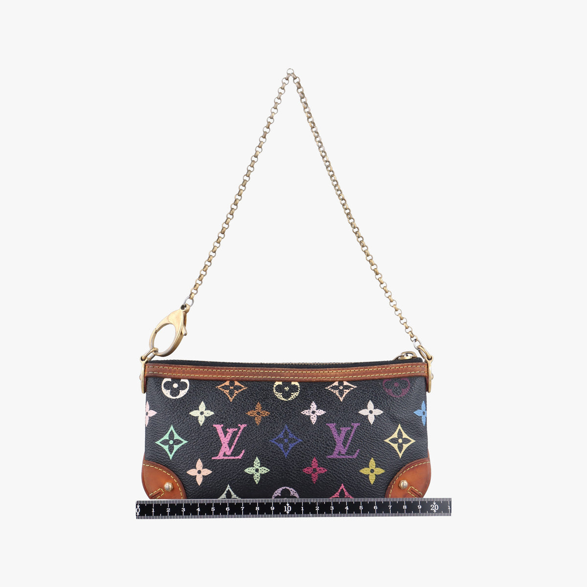 Vintage Louis Vuitton Pochette Mira MM Noir Monogram Multicolor M60097 handbag | stylenewstar