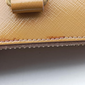 Vintage Prada Promenade Beige Patent SAFFIANO Leather BN2558 handbag | stylenewstar