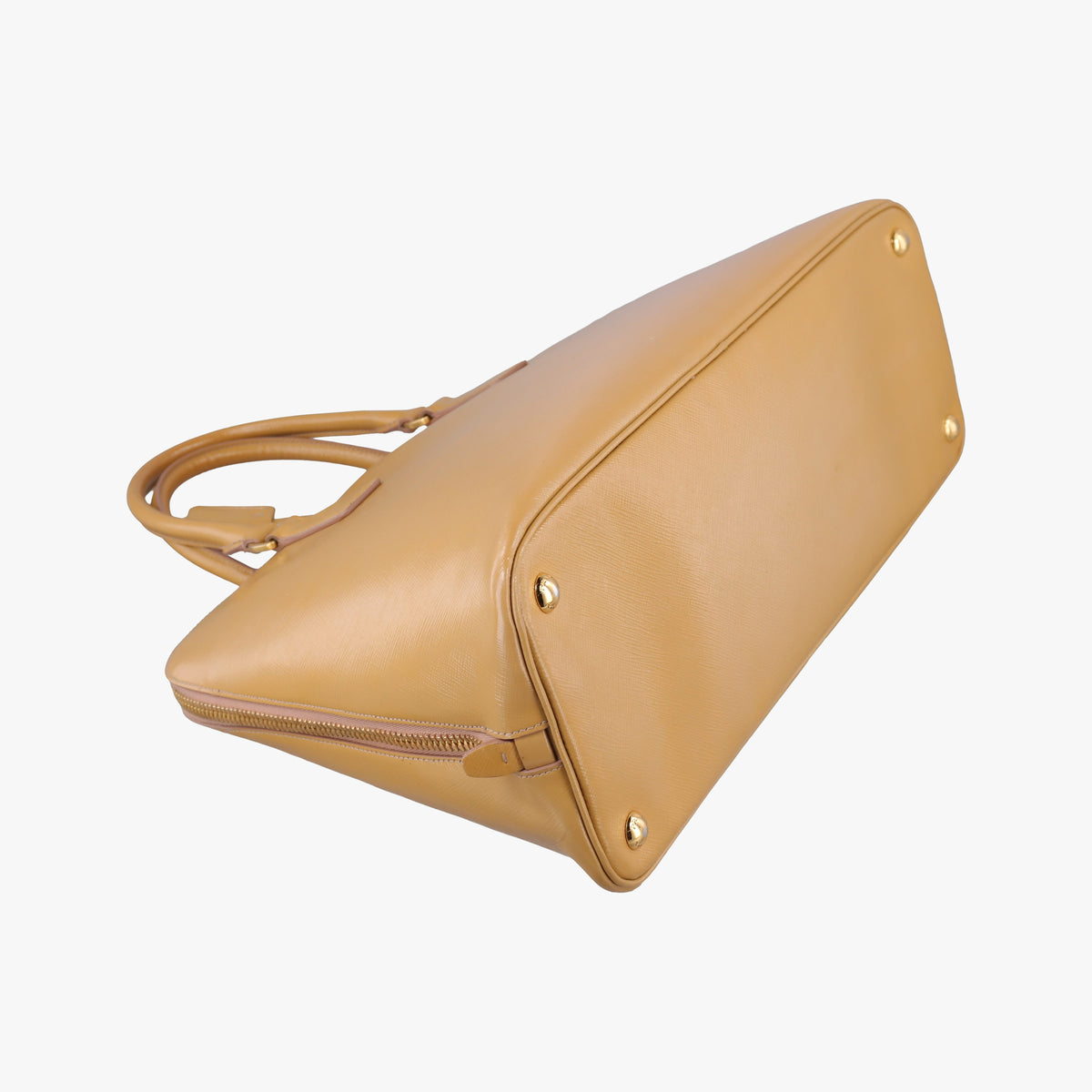 Vintage Prada Promenade Beige Patent SAFFIANO Leather BN2558 handbag | stylenewstar