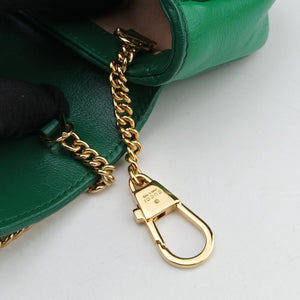 Pre-owned Gucci GG Marmont Green Leather 574969 shoulderbag | stylenewstar