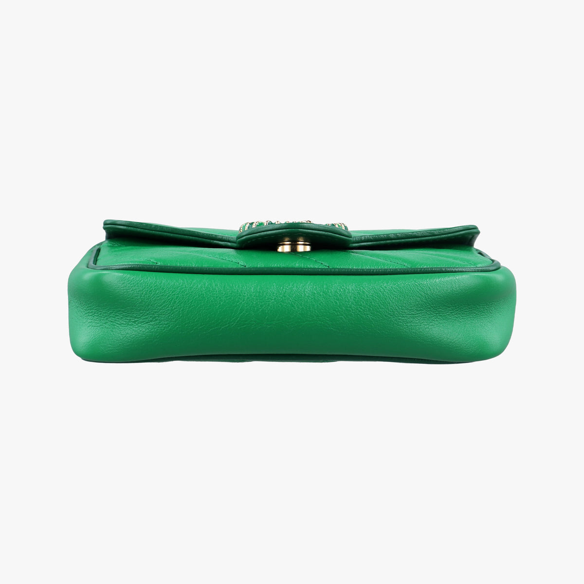 Pre-owned Gucci GG Marmont Green Leather 574969 shoulderbag | stylenewstar