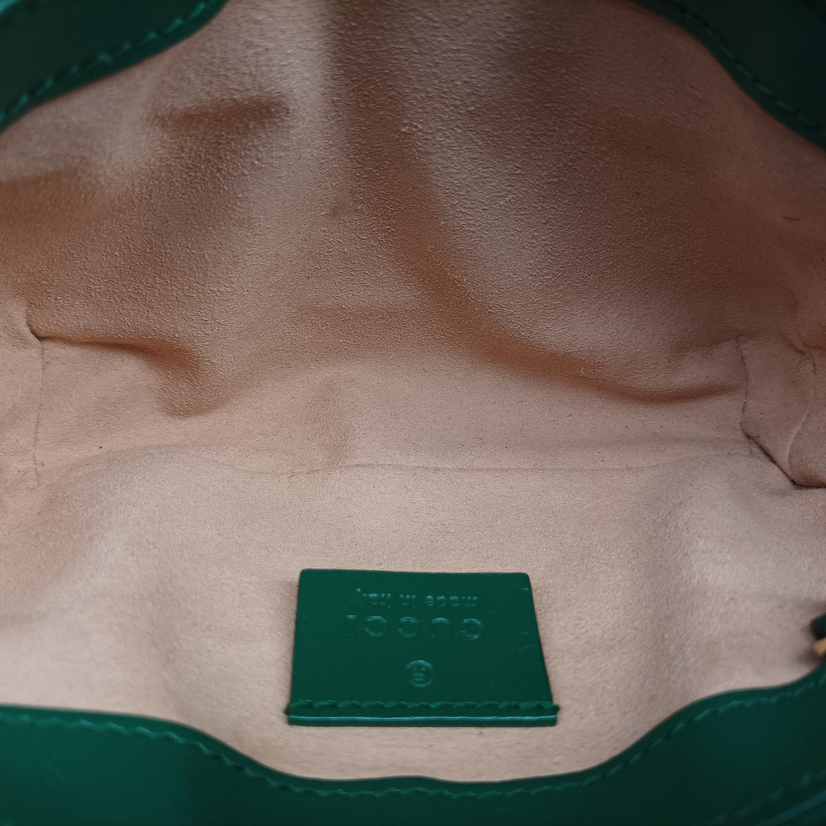Pre-owned Gucci GG Marmont Green Leather 574969 shoulderbag | stylenewstar
