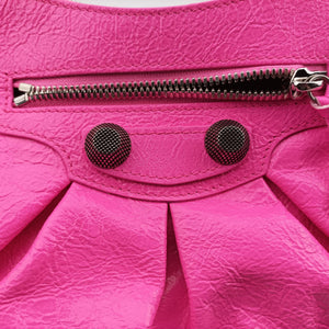 Pre-owned Balenciaga Le Cagole Pink lambskin  shoulderbag | stylenewstar