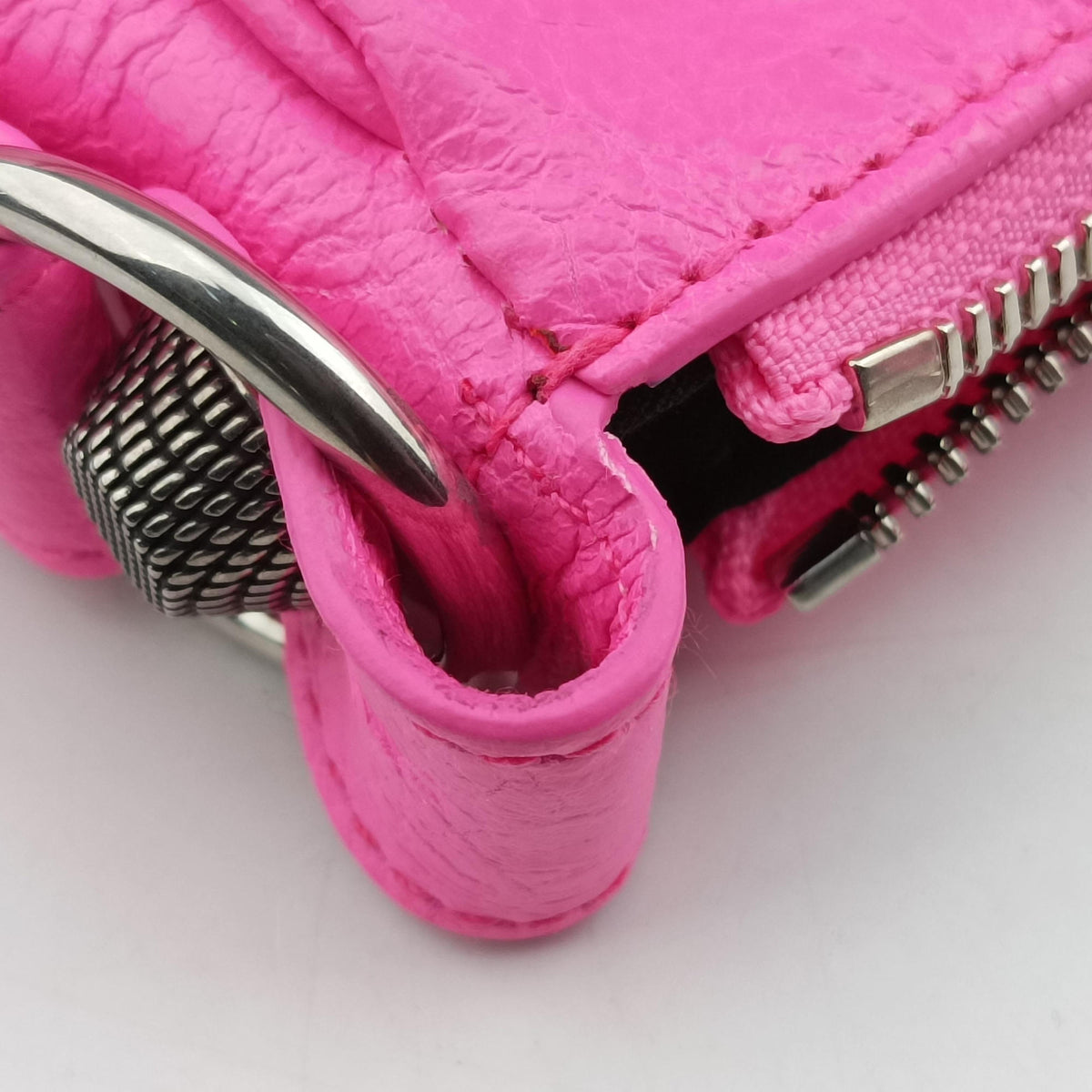 Pre-owned Balenciaga Le Cagole Pink lambskin  shoulderbag | stylenewstar