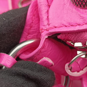 Pre-owned Balenciaga Le Cagole Pink lambskin  shoulderbag | stylenewstar